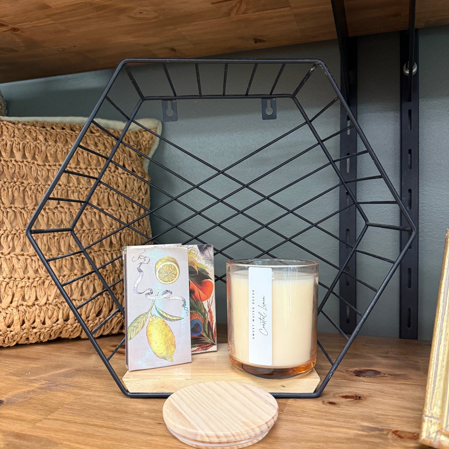 Black Hexagon Shelf