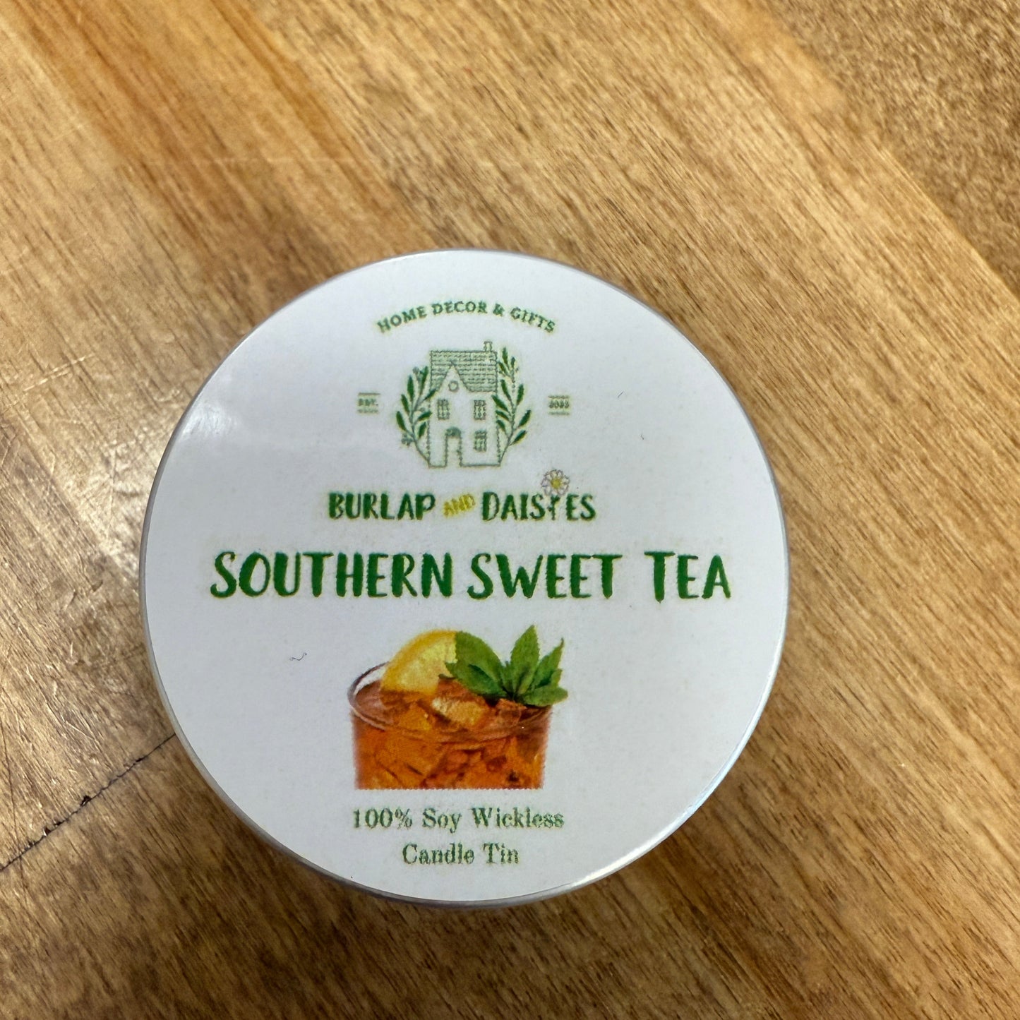 Southern Sweet Tea Wickless Tin