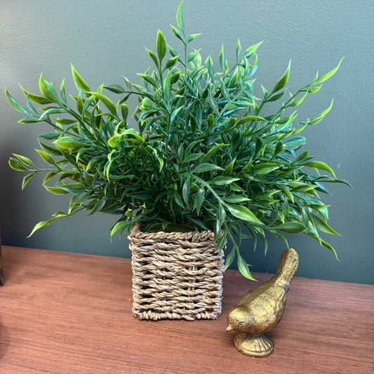 Faux Plant in Basket 2