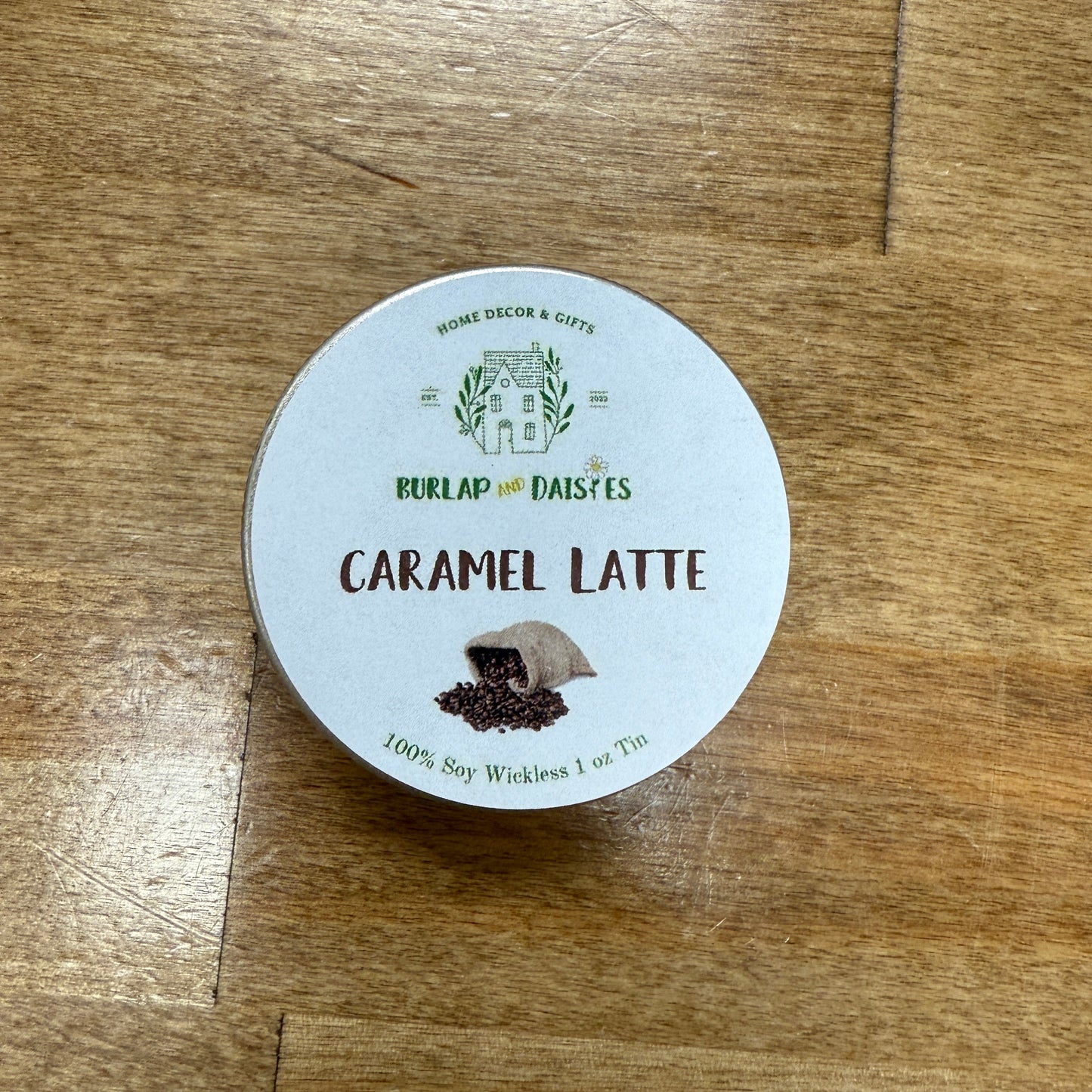 Caramel Latte Wickless Tin