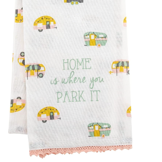 Home is where you park it - tea towel