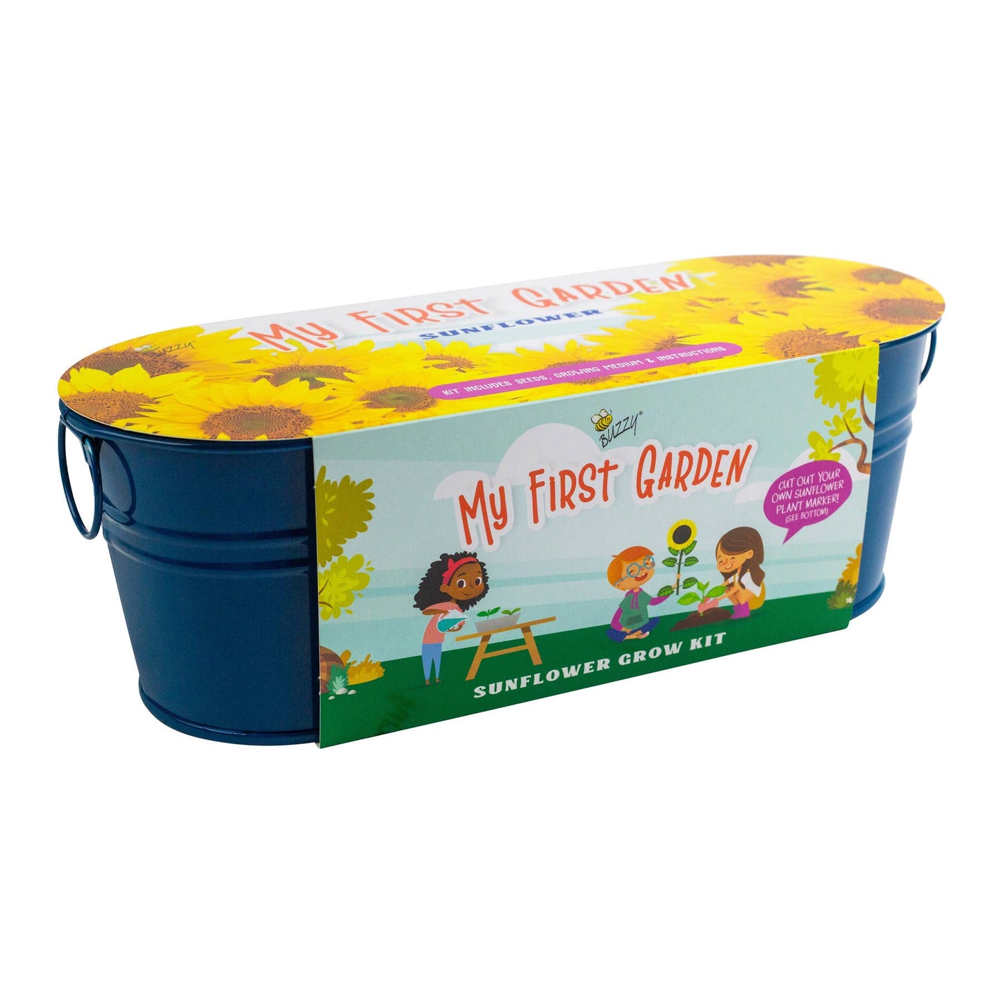 My First Garden Painted Windowsill - Sunflower Grow Kit