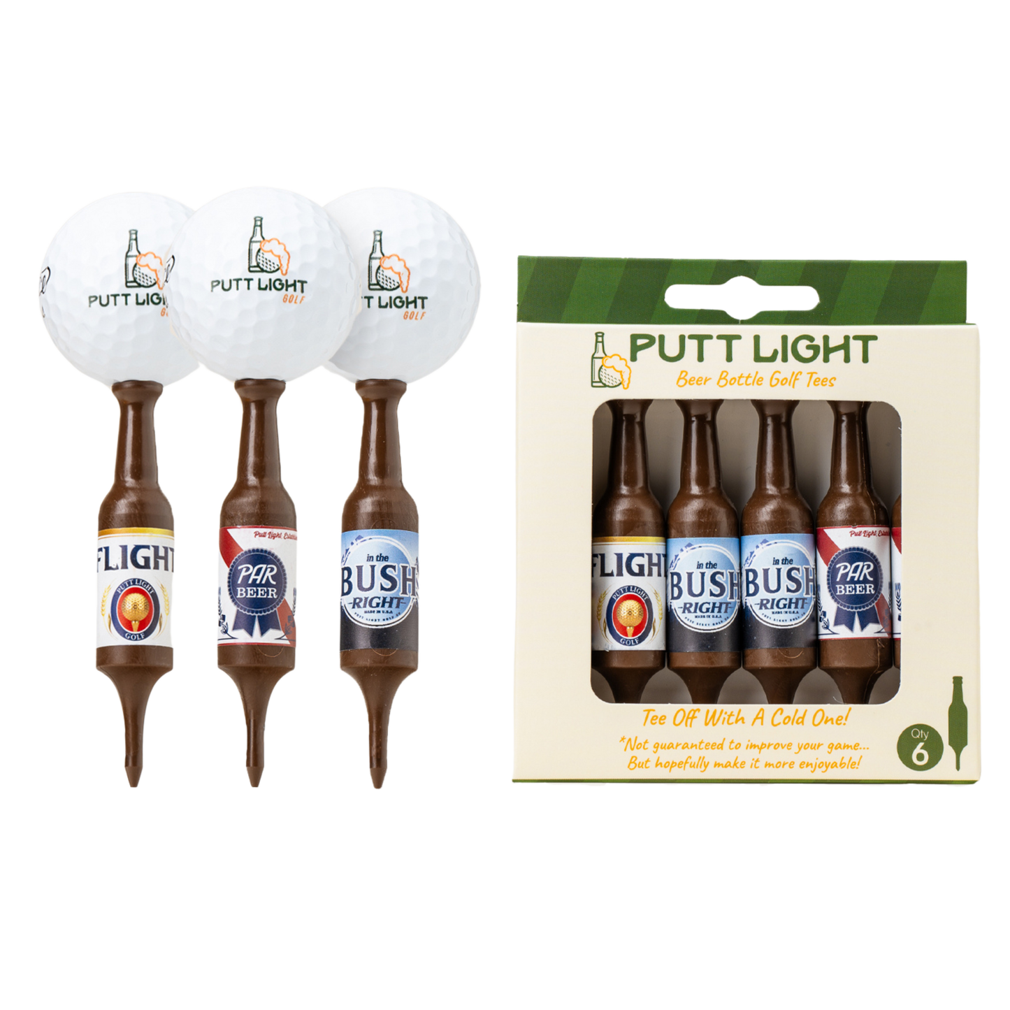 Beer Bottle Golf Tees: Variety Pack #1