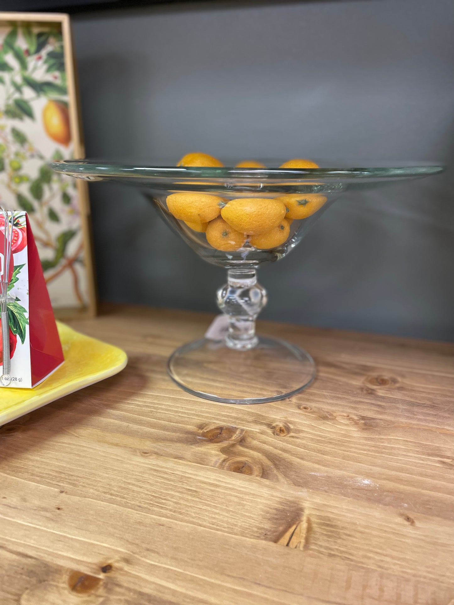 Footed Glass Bowl