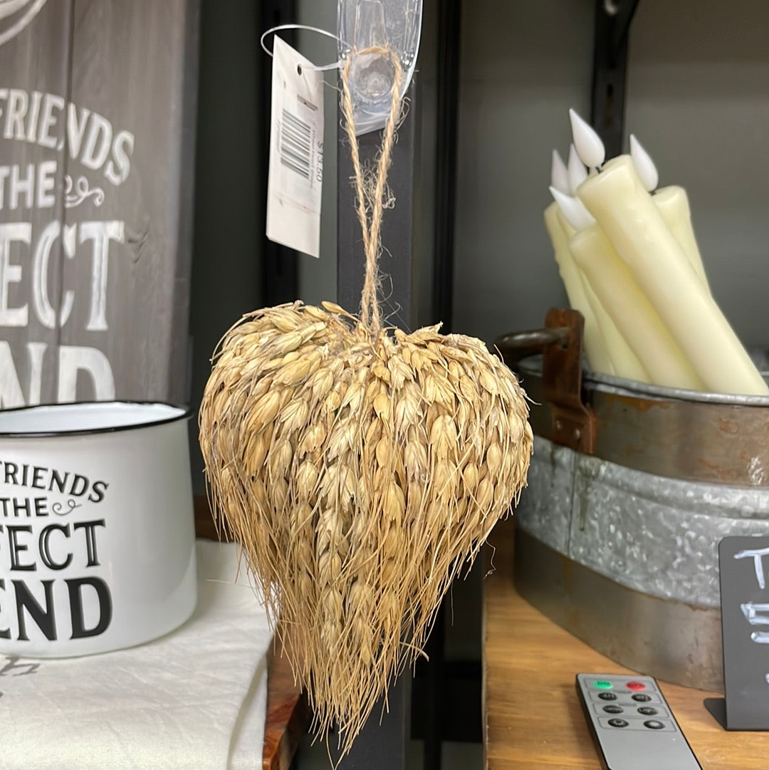 5" Wheat Heart Shaped Ornie
