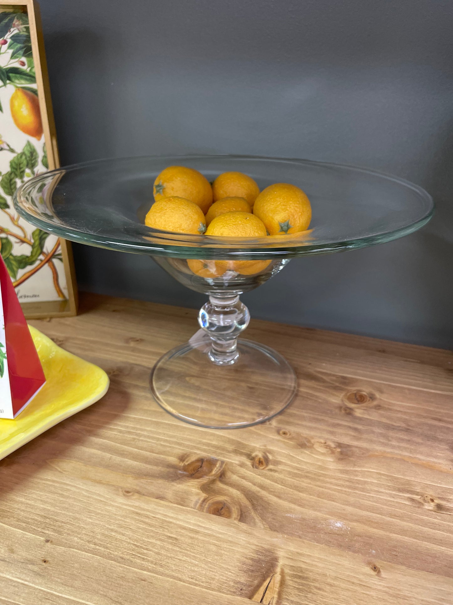 Footed Glass Bowl