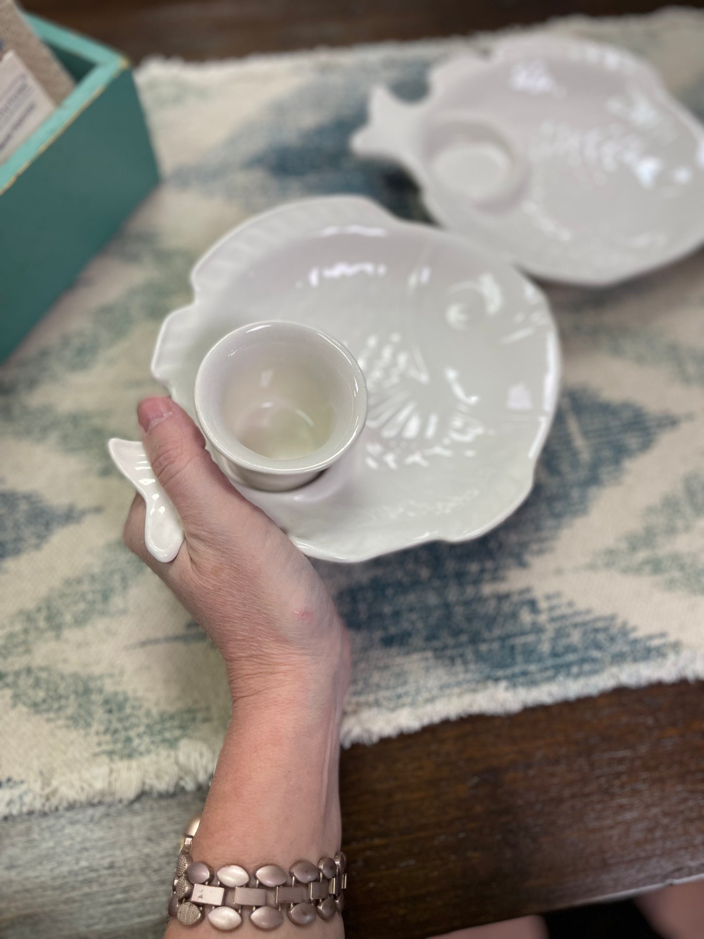 Fish California Pottery w/condiment cup Set of 8