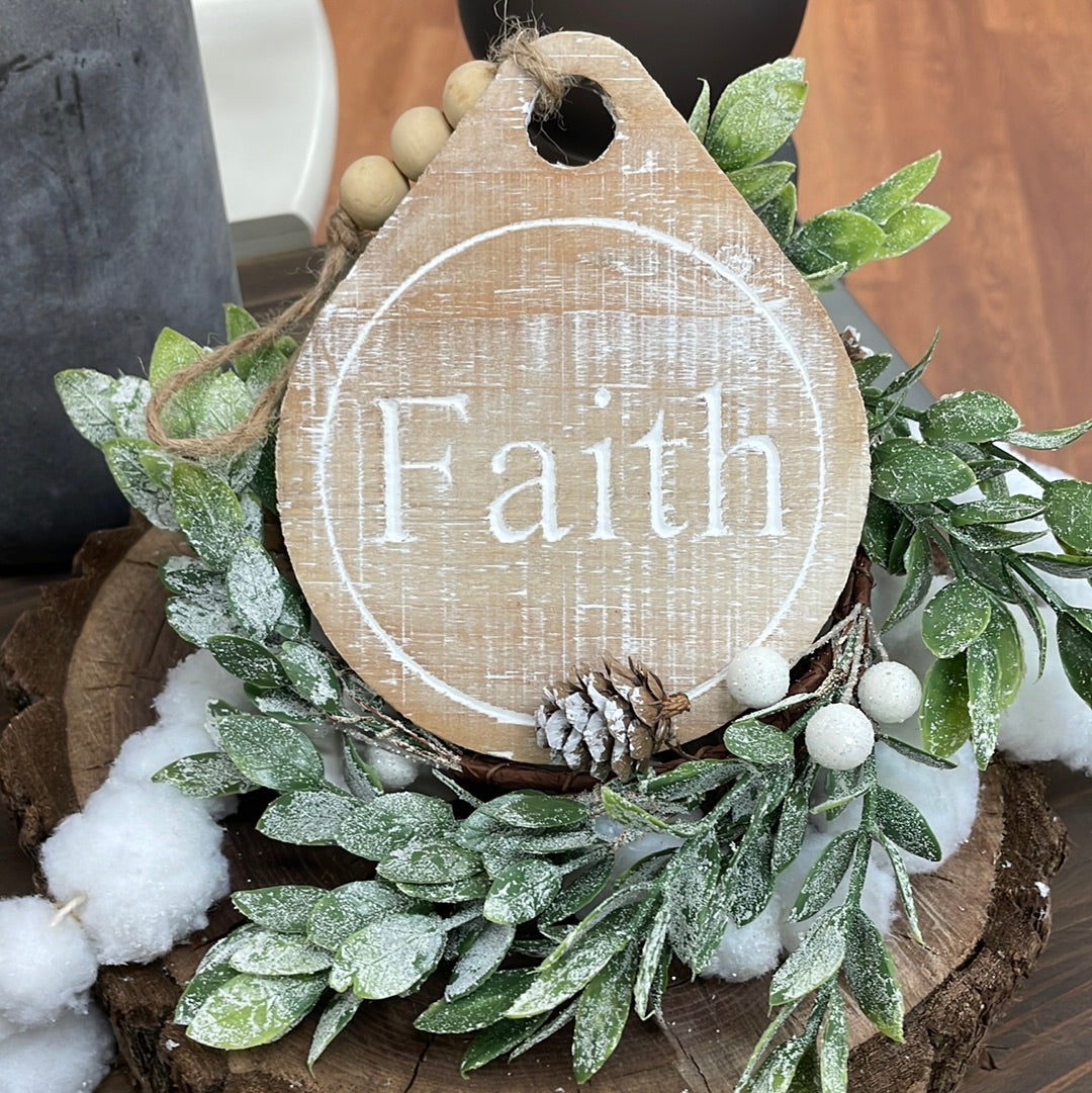 Faith Beaded Tag