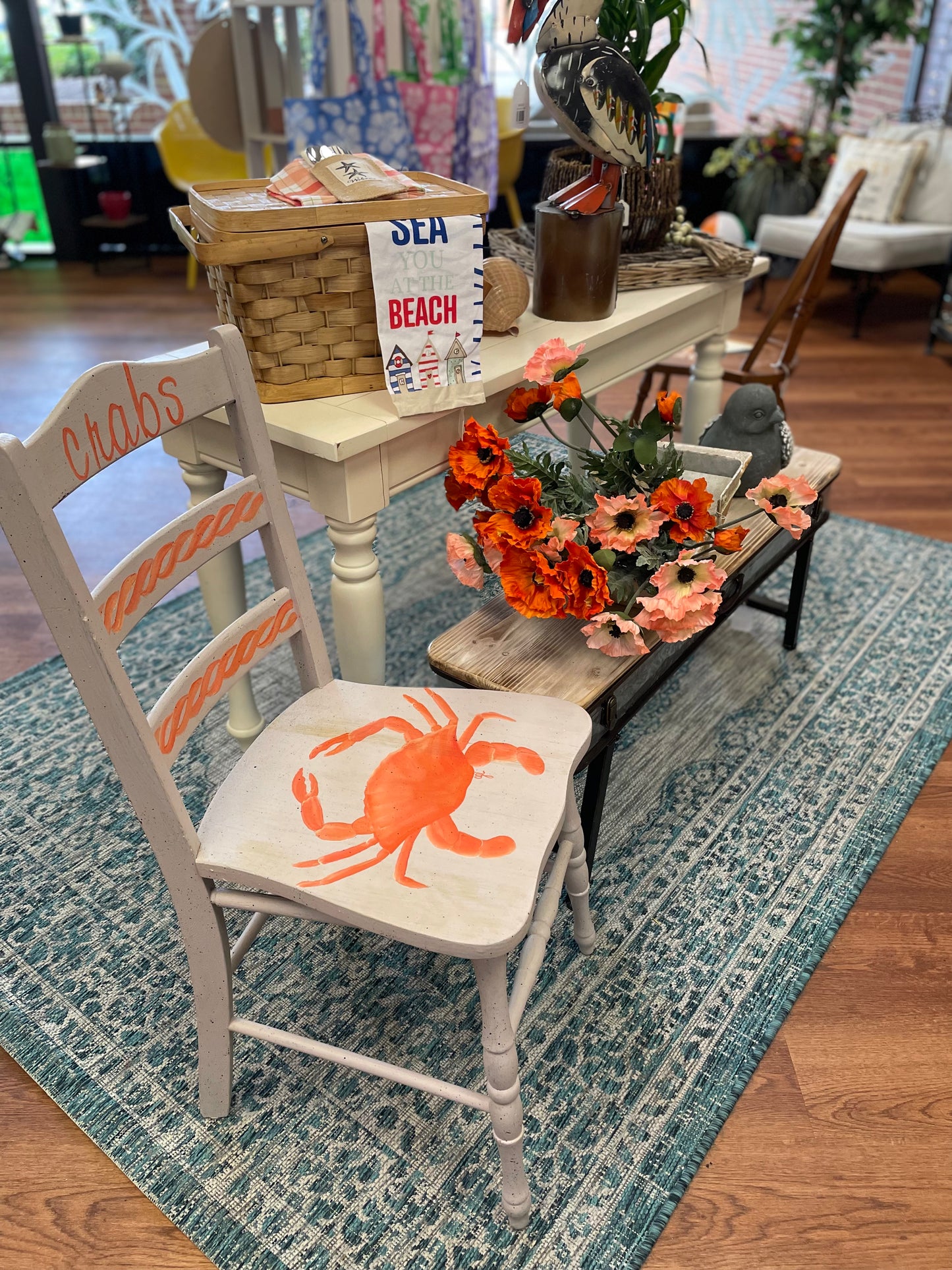 Crab Handpainted Chair