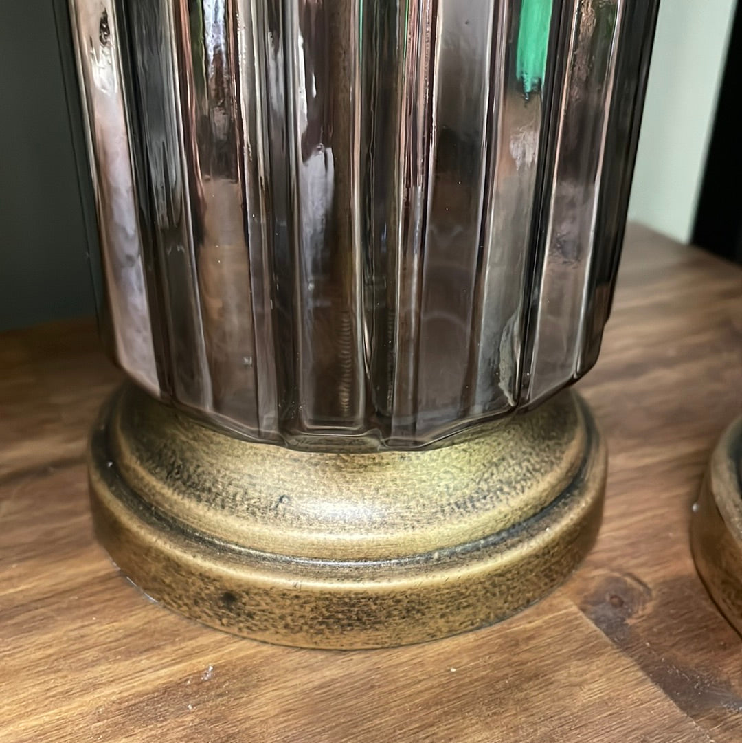 Smoke - Fluted Candleholder