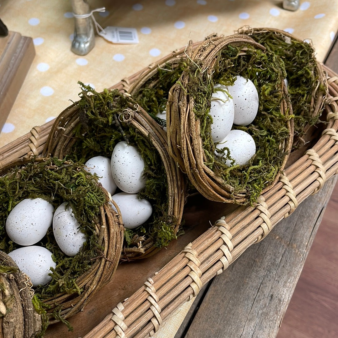 Wooden Nest with Moss