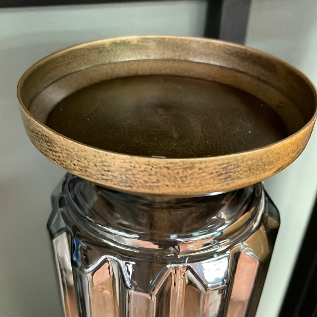 Smoke - Fluted Candleholder