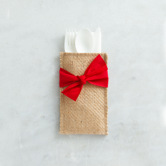 Hand Tied Ribbons - Red - Set of 8