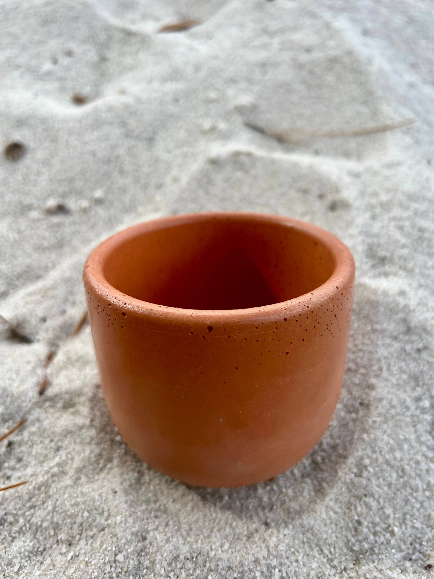 Concrete Plant Pot - Orange