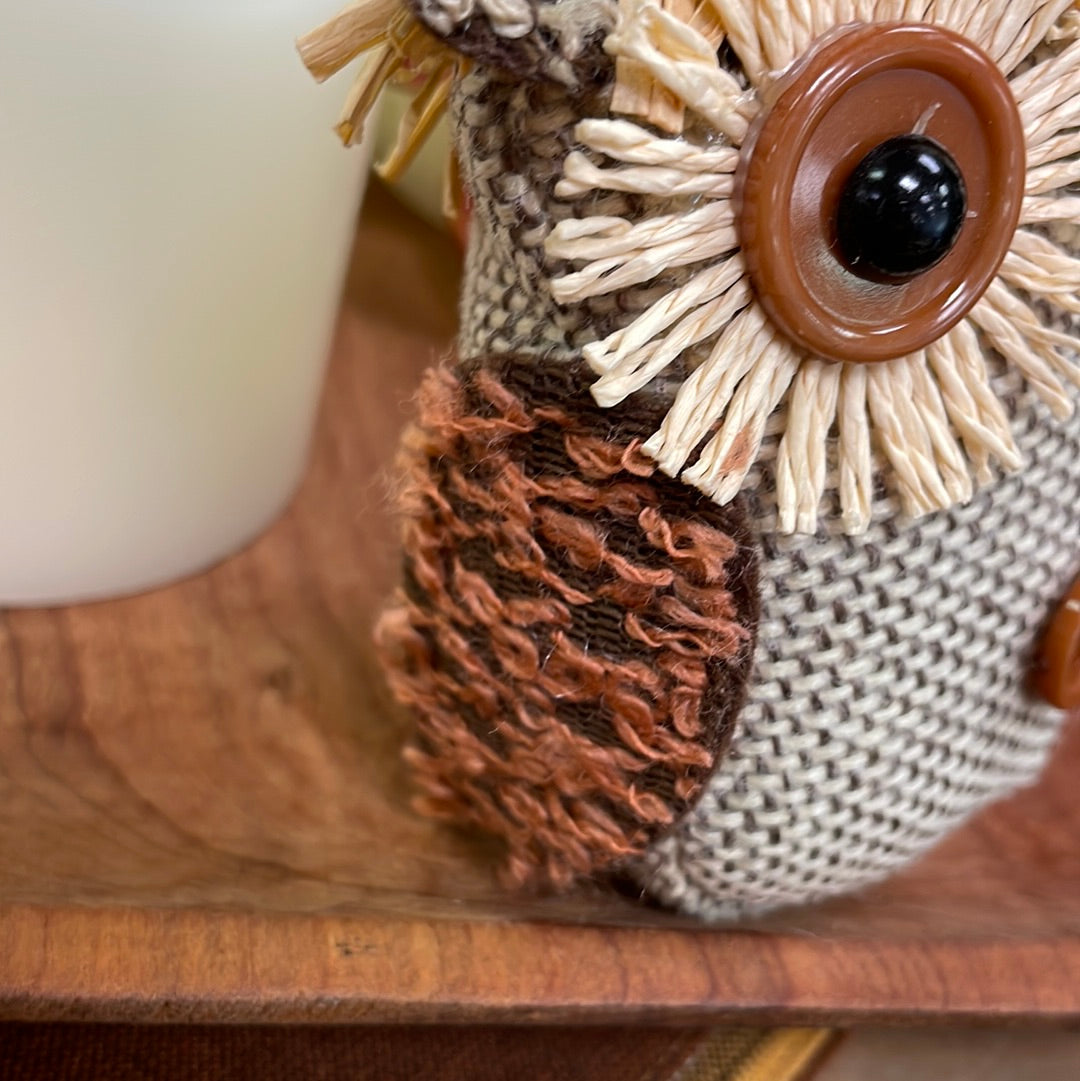 Owl - fabric ornie