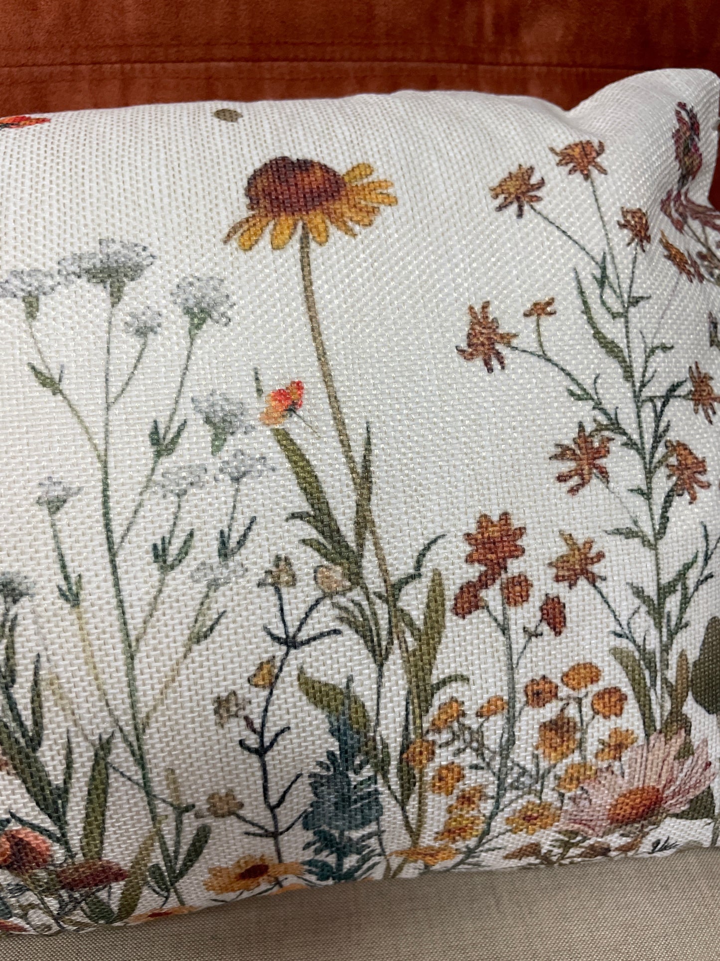 Fall Floral Lumbar Pillow