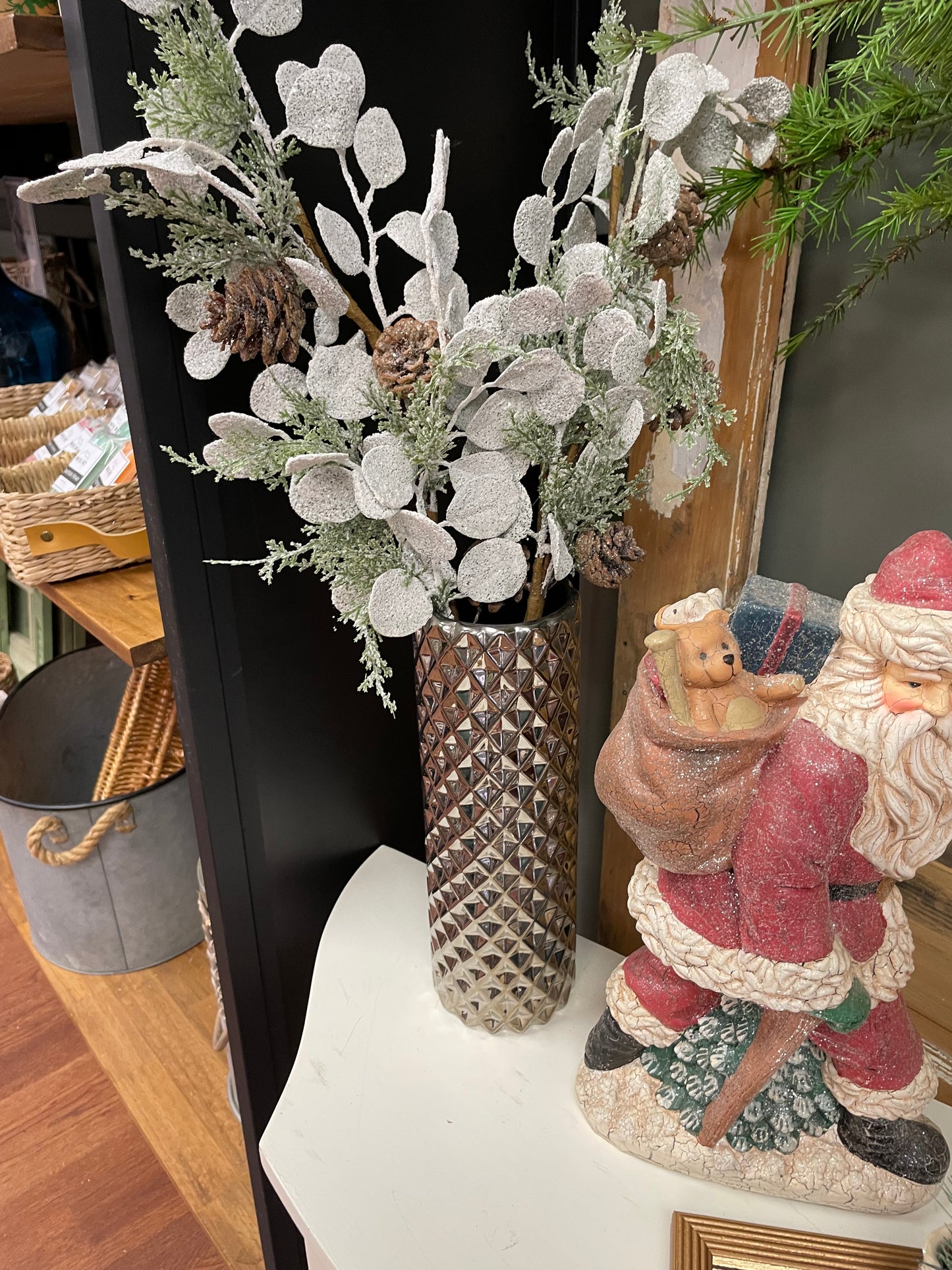 Pine and Flocked  Euc Stems