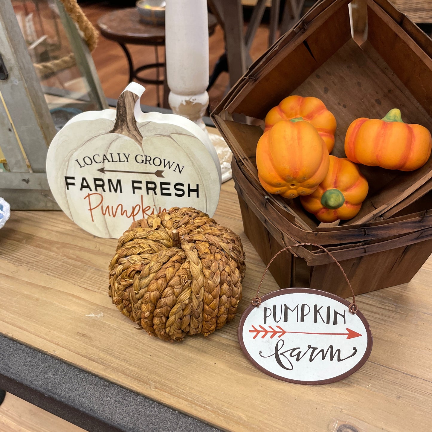 Locally Grown Pumpkins word block