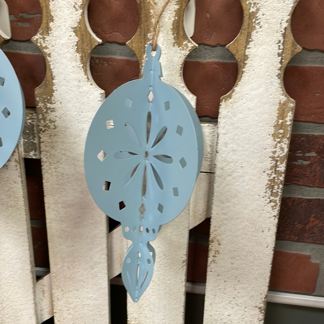 Metal Blue ornaments