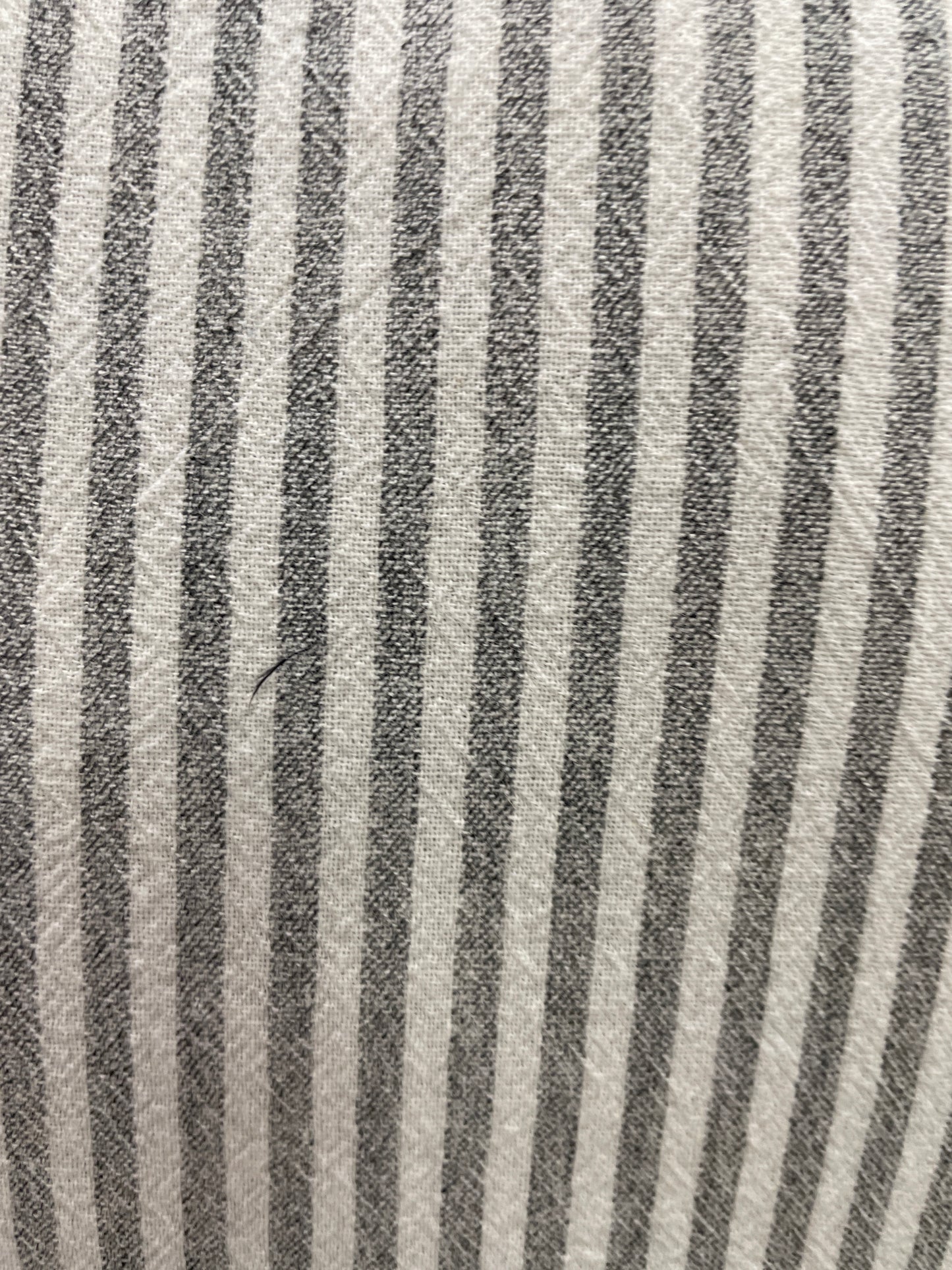 Grey Stripe w/Ruffles pillow