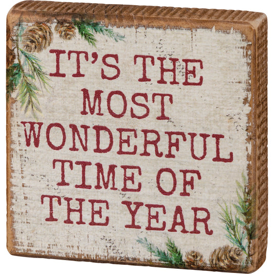 Most Wonderful Time of the Year - word block