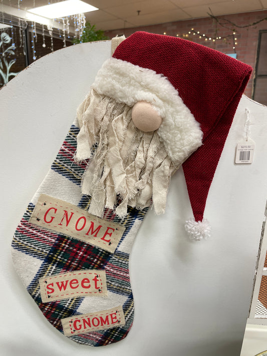 Santa Gnome Stocking