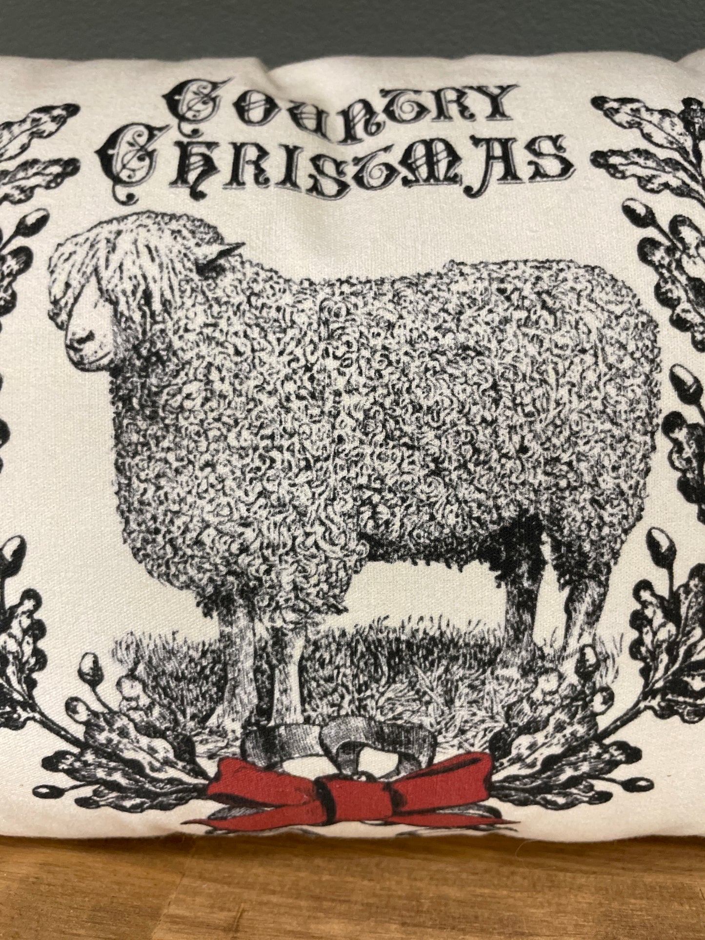Country Christmas Sheep Pillow