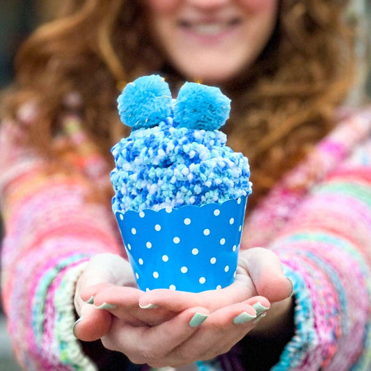 Cozy Cupcake Socks  Blue