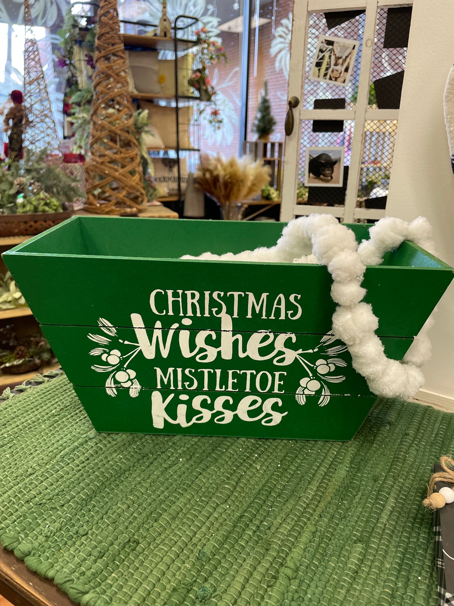 Christmas Wishes Mistletoe Bucket