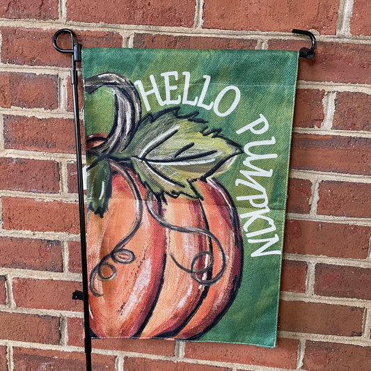 Garden Flag - Green Pumpkin