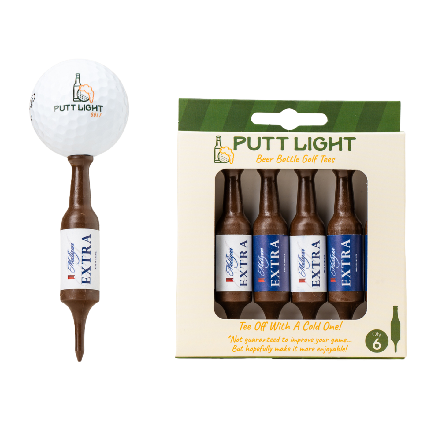 Beer Bottle Golf Tees: Putt Light
