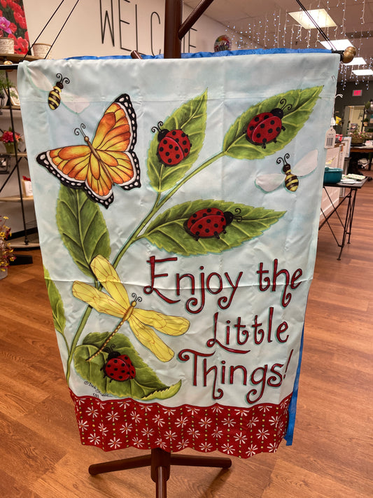 Enjoy the Little Things House Flag