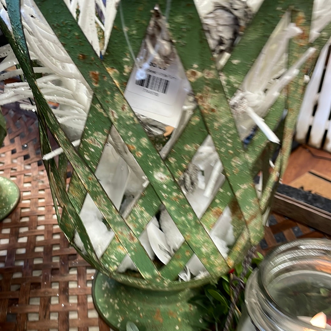 LG  Distressed Green Planter