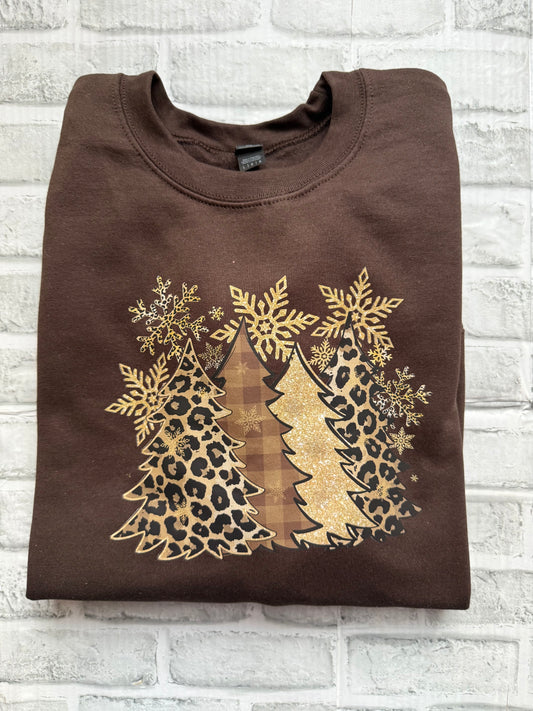 Leopard Tree Crewneck