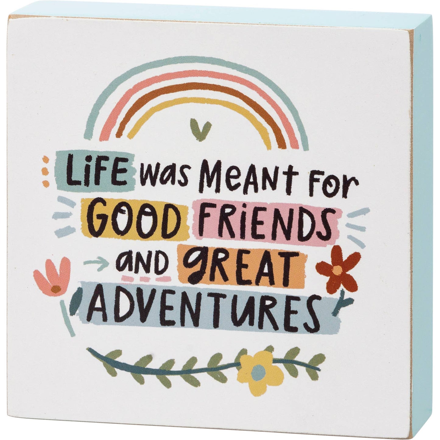 Good Friends Great Adventures Word Block