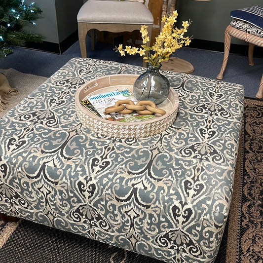 Upholstered Ottoman (cat eyes)