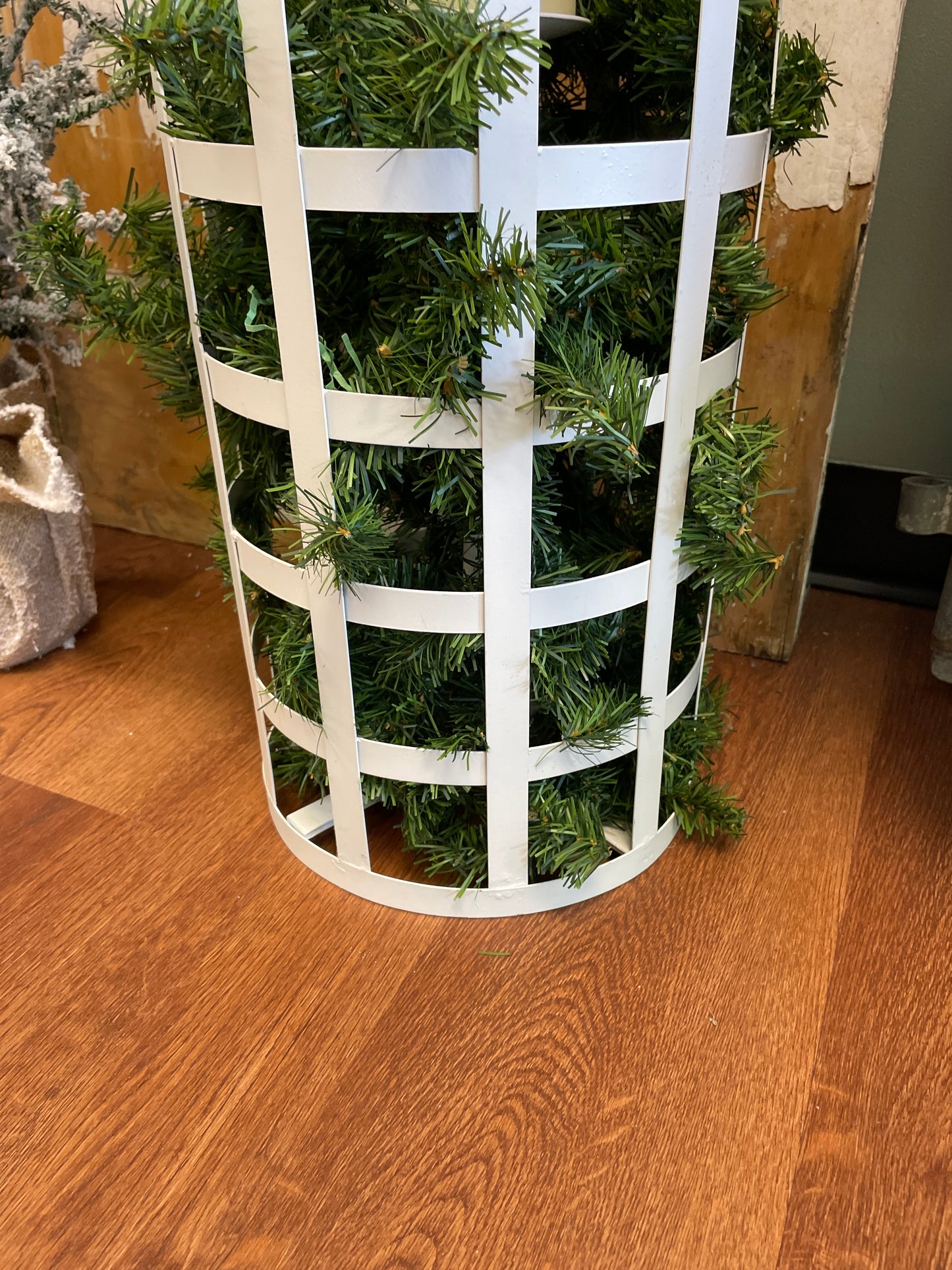 White Metal Candleholder