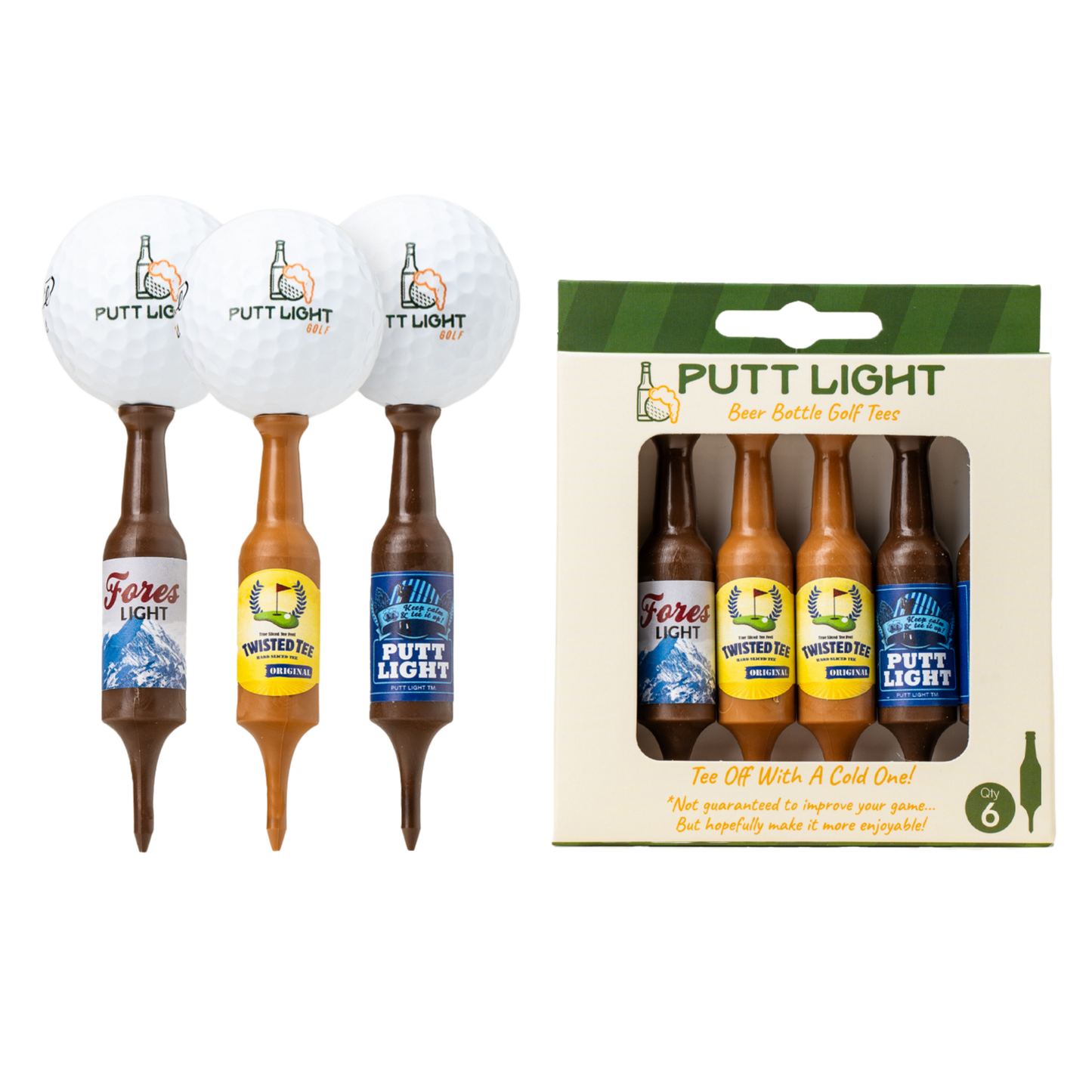 Beer Bottle Golf Tees: Putt Light