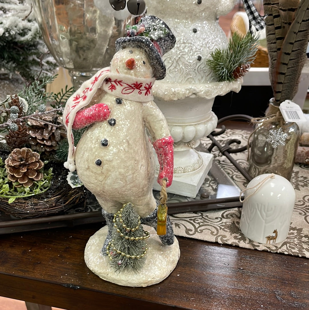 Snowman Glitter with Tree