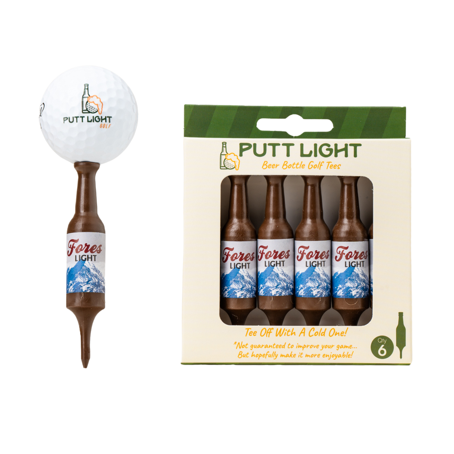 Beer Bottle Golf Tees: Putt Light