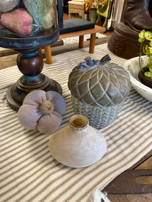 Resin Acorn - stem w/leaves