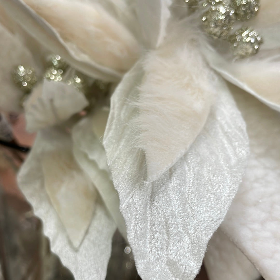 Furry Wool Poinsettia