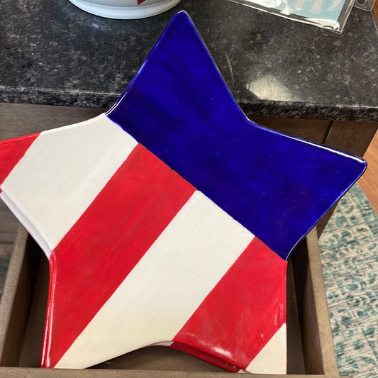 Ceramic American Flag Plates