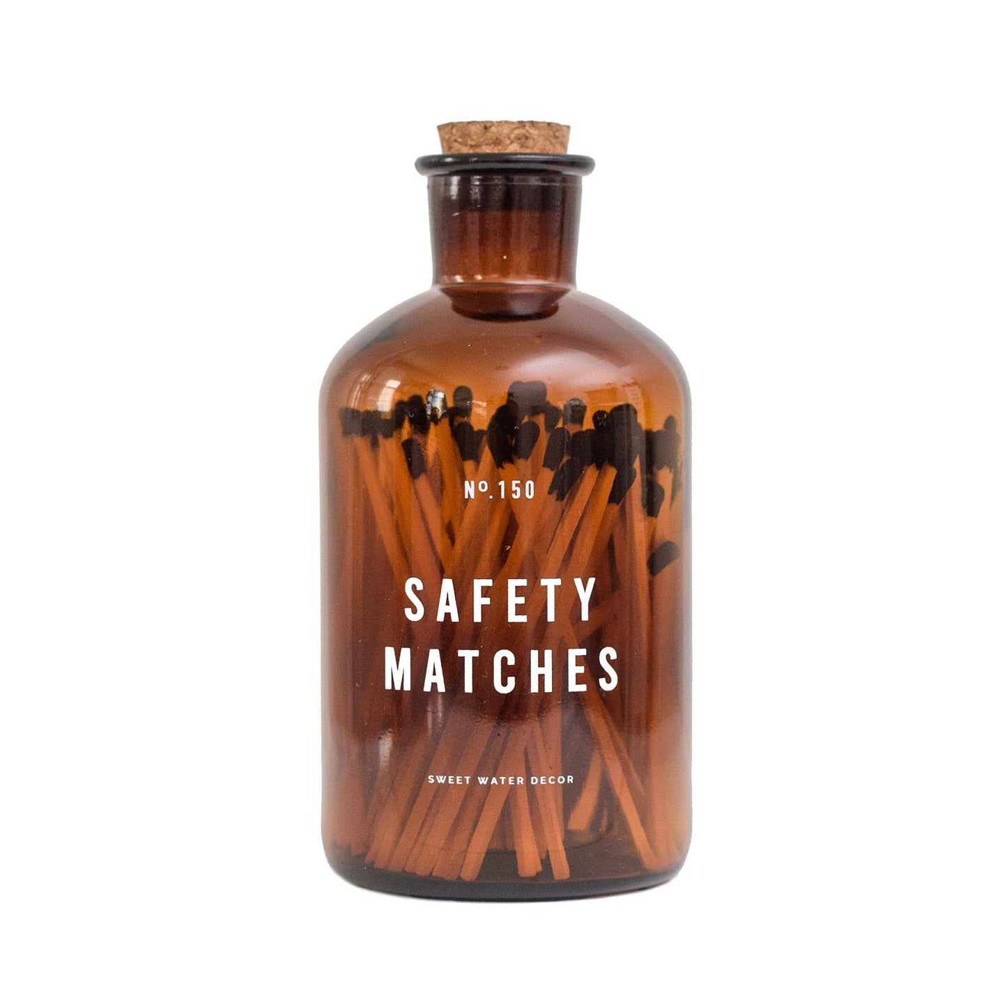 Large Apothecary Safety Matches, Black