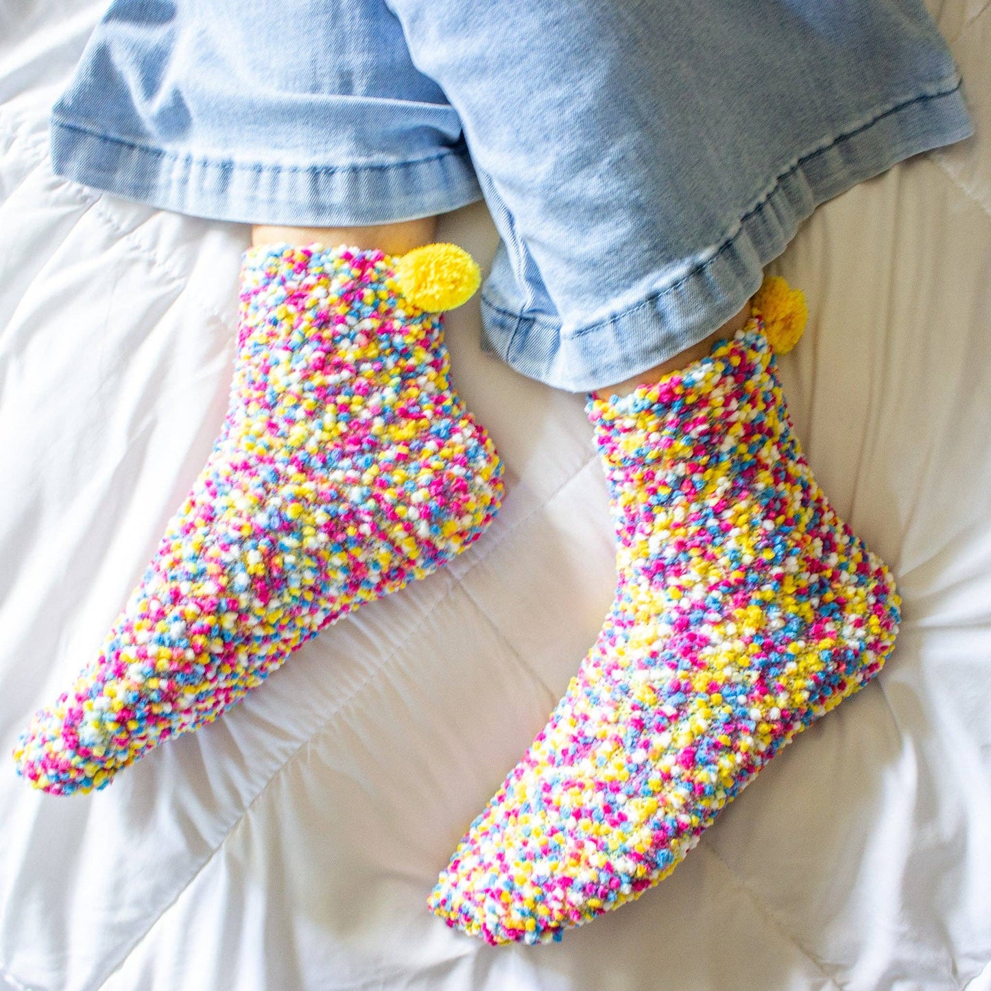 Cozy Cupcake Socks  Blue