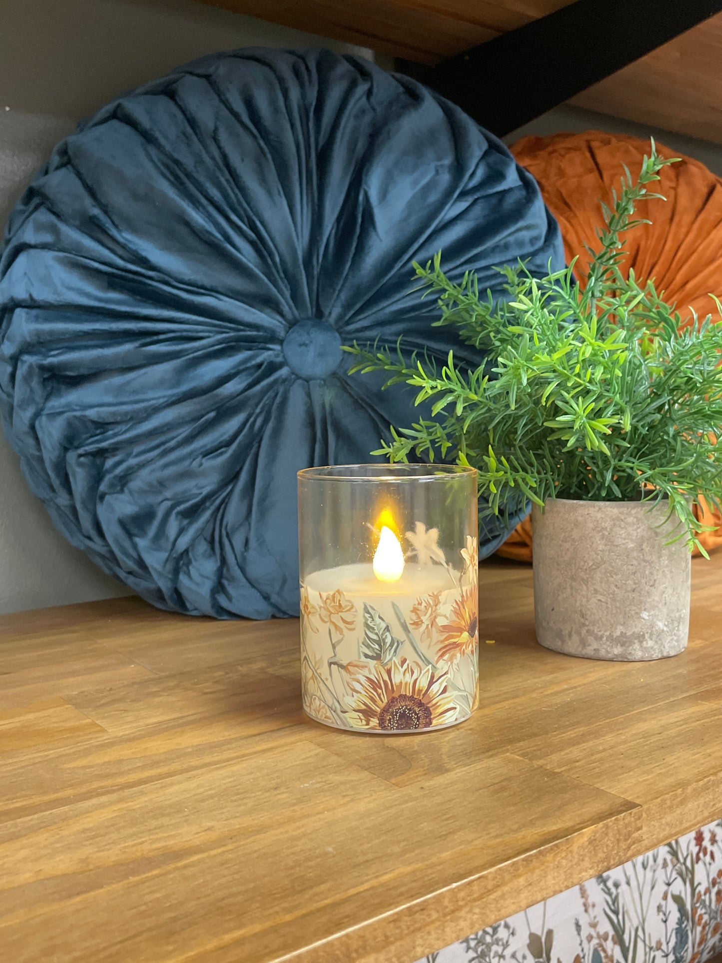 Sunflower Flickering Pillar