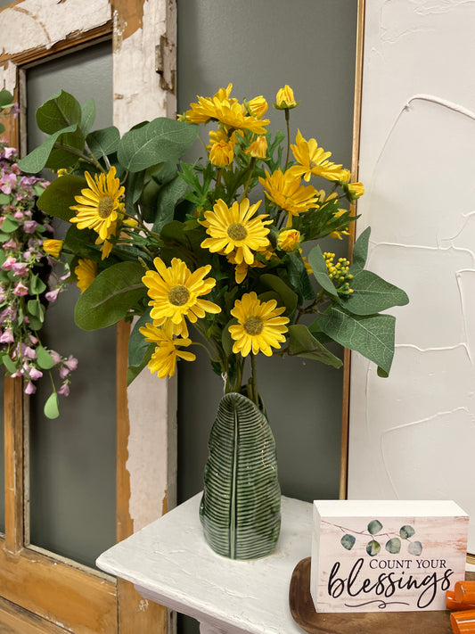 Green Leaf Vase