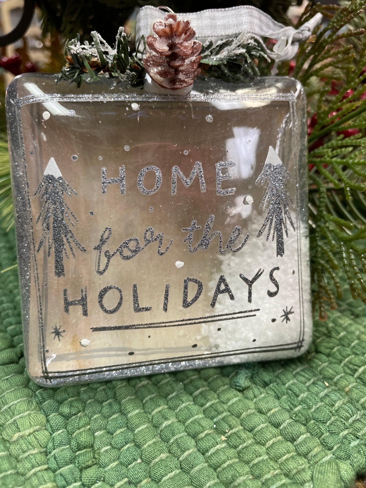 Home for the Holidays Sq Glass