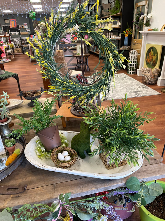 Faux Plant in Basket