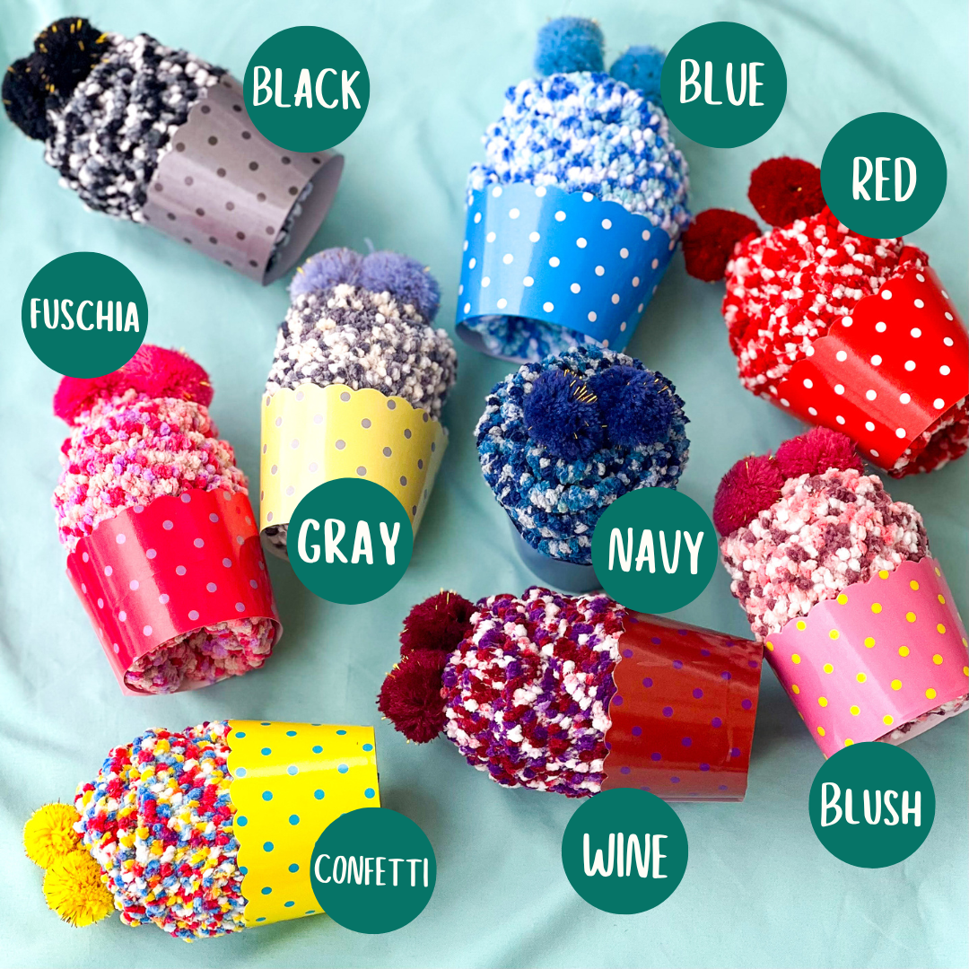Cozy Cupcake Socks  Blue